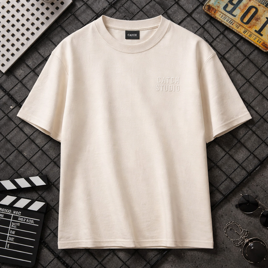 Camiseta Minimalista “Catch Studio” Azul Marino – Unisex