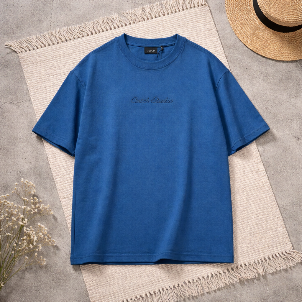 Camiseta Oversize “CatchStudio Signature” Negra – Unisex