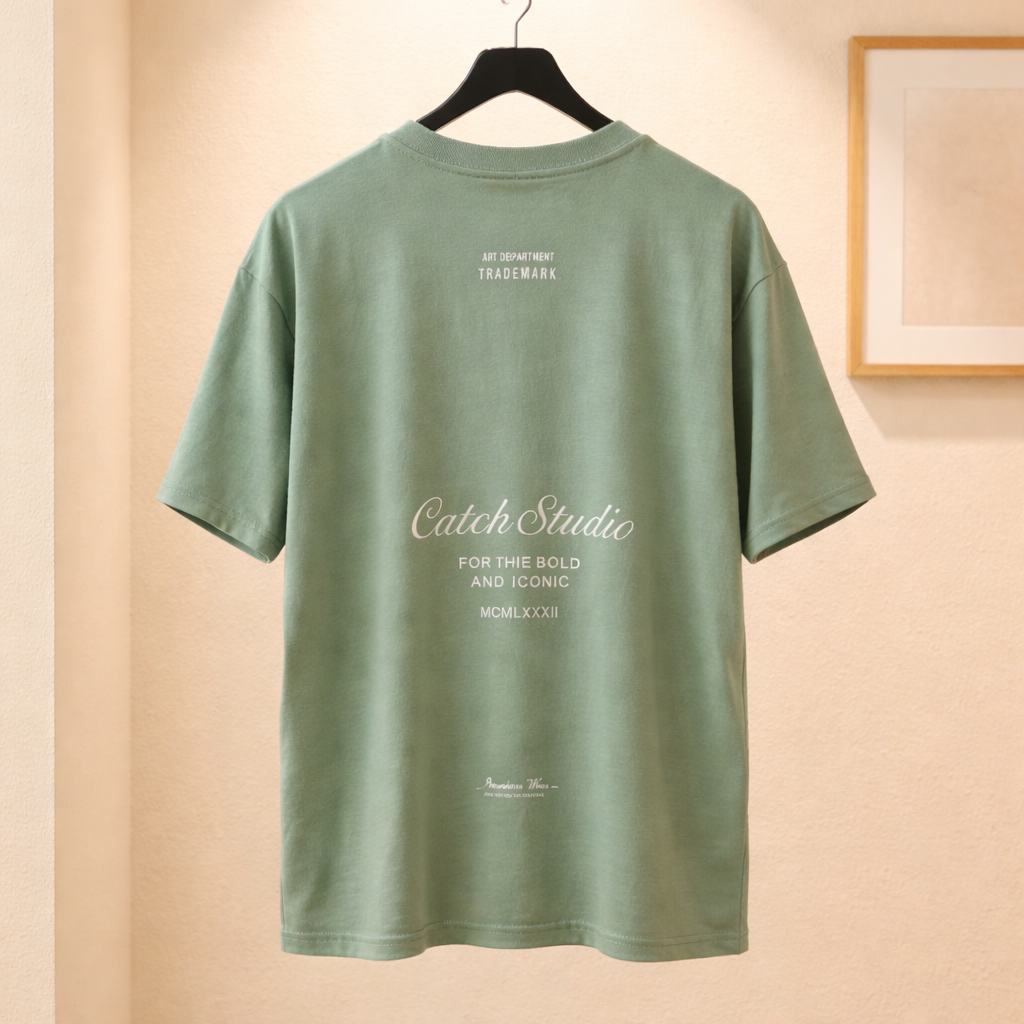 Camiseta Oversize “CatchStudio Signature” Negra – Unisex