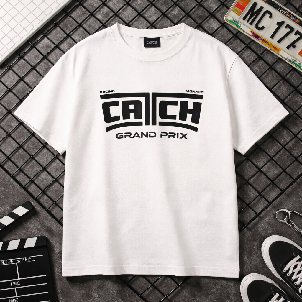 Camiseta Oversize “CATCH Milano Italy” Blanca – Unisex