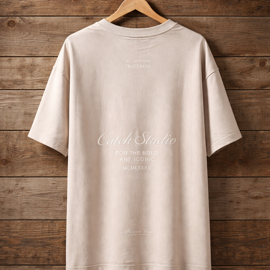 Camiseta Oversize “CatchStudio Signature” Negra – Unisex