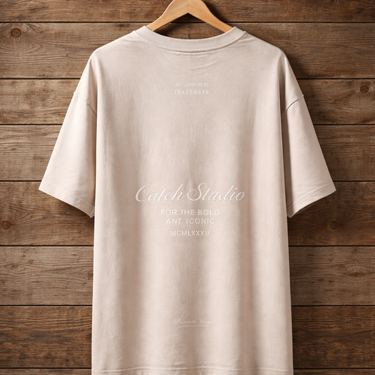 Camiseta Oversize “CatchStudio Signature” Negra – Unisex